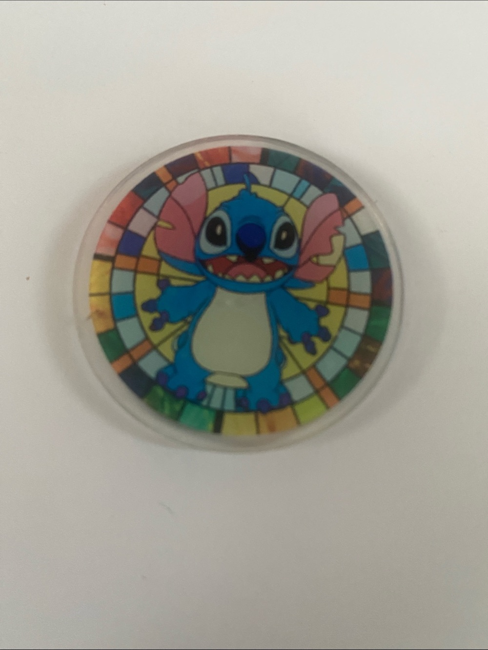 Stained-Glass Style Blue Stitch Magnet